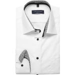Weiße Unifarbene Langärmelige CasaModa Kentkragen Hemden mit Kent-Kragen aus Baumwolle für Herren Größe 7 XL für den für den Frühling 