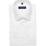 Weiße Unifarbene Langärmelige CasaModa Kentkragen Hemden mit Kent-Kragen aus Baumwolle für Herren Größe XS 