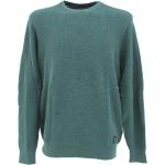 Grüne Unifarbene Langärmelige CasaModa Rundhals-Ausschnitt Rundhals-Pullover aus Baumwolle für Herren Größe L 