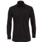 Schwarze Langärmelige CasaModa Kentkragen Hemden mit Kent-Kragen aus Baumwolle für Herren für den für den Frühling 