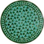 Smaragdgrüne Mediterrane Runde Beistelltische Rund 60 cm Höhe 50-100cm 