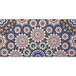 Blaue Mediterrane Rechteckige Wandfliesen mit Muster glänzend aus Keramik 