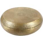 Casa Moro Orientalischer XXL Couchtisch Safaga Gold Ø 98cm rund mit Hammerschlag | Shisha Lounge Tisch aus Aluminium gehämmert | Sofatisch | TSV8020