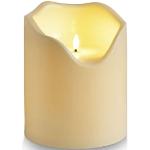 Reduzierte Cremefarbene 20 cm Casa Nova Runde LED Kerzen mit beweglicher Flamme 