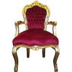 Goldene Barocke Casa Padrino Armlehnstühle mit Armlehne Breite 100-150cm, Tiefe 50-100cm 