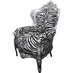 Casa Padrino Barock Sessel 'King' Zebra/Silber