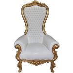 Weiße Barocke Casa Padrino Majestic Lounge Sessel Breite 150-200cm 