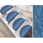 Hellblaue casa pura Halbrunde Stufenmatten & Stufenteppiche aus Kunststoff 