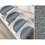 Hellgraue casa pura Halbrunde Stufenmatten & Stufenteppiche aus Kunststoff 