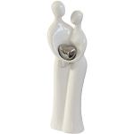 Weiße Moderne 38 cm Skulpturen & Dekofiguren aus Keramik  zur Hochzeit 