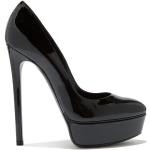 Schwarze Lack-Optik Casadei Pfennigabsatz High Heels & Stiletto-Pumps aus Lackleder für Damen Größe 41 für Partys 