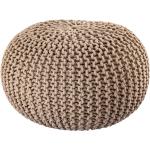 Beige Moderne Casamia Runde Poufs aus Baumwolle Breite 0-50cm, Höhe 0-50cm, Tiefe 0-50cm 