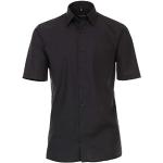 Schwarze Unifarbene Kurzärmelige CasaModa Kentkragen Hemden mit Kent-Kragen für Herren Größe XL 