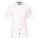 Weiße Unifarbene Kurzärmelige CasaModa Kentkragen Hemden mit Kent-Kragen für Herren 