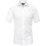 Weiße Unifarbene Kurzärmelige CasaModa Kentkragen Hemden mit Kent-Kragen für Herren Übergrößen 