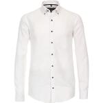 Weiße Unifarbene Casual CasaModa Button Down Kragen Leinenhemden aus Leinen für Herren Größe 5 XL 