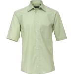 Reduzierte Hellgrüne Unifarbene Halblangärmelige CasaModa Flanellhemden aus Flanell für den für den Frühling 