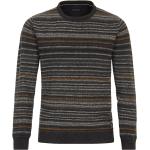Dunkelgrüne Gestreifte CasaModa Rundhals-Ausschnitt Rundhals-Pullover für Herren Größe 3 XL 