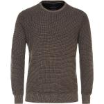 Beige Unifarbene CasaModa Rundhals-Ausschnitt Rundhals-Pullover aus Baumwolle für Herren Größe 3 XL 