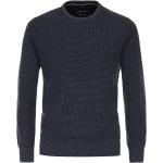 Dunkelblaue Unifarbene CasaModa Rundhals-Ausschnitt Rundhals-Pullover aus Baumwolle für Herren Größe L 