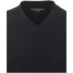 Schwarze Unifarbene V-Ausschnitt T-Shirts für Herren Größe 6 XL 2-teilig 
