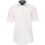 Reduzierte Weiße Gestreifte Casual Kurzärmelige CasaModa Kentkragen Hemden mit Kent-Kragen aus Baumwolle für Herren Größe S 