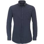 Blaue Casual Langärmelige CasaModa Button Down Kragen Herrenlangarmhemden aus Flanell Größe 6 XL für den für den Frühling 