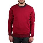 Rote Unifarbene CasaModa Rundhals-Ausschnitt Rundhals-Pullover für Herren Größe L 