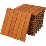 Hellbraune Nachhaltige Quadratische Terrassenplatten & Terrassenfliesen aus Akazienholz 