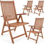 Braune Nachhaltige Hochlehner-Gartenstühle aus Massivholz Outdoor Breite 50-100cm, Höhe 100-150cm, Tiefe 50-100cm 4-teilig 