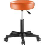 Orange Moderne Drehhocker aus Kunstleder höhenverstellbar Breite 0-50cm, Höhe 0-50cm, Tiefe 0-50cm 