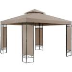 Beige Luxus Pavillons aus Metall UV-beständig 3x3 