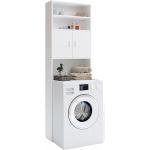 Weiße Waschmaschinenschränke &   Waschmaschinenregale aus Massivholz Breite 50-100cm, Höhe 150-200cm, Tiefe 0-50cm 
