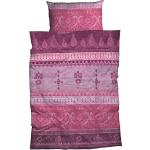 Pinke Arabische Casatex Biberbettwäsche mit Reißverschluss aus Baumwolle 135x200 