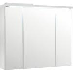 Weiße Minimalistische Spiegelschränke aus Glas LED beleuchtet Breite 50-100cm, Höhe 50-100cm, Tiefe 0-50cm 