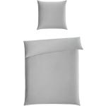 Reduzierte Silbergraue Unifarbene Bettwäsche aus Satin 155x220 