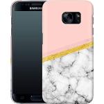 caseable Samsung Galaxy S7 Handyhülle - Hardcase Schutzhülle - stoßdämpfend & Kratzfeste Oberfläche - Buntes Design & Rundumdruck - Marble Slice - Marmor