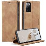 Braune Retro Samsung Galaxy S20 FE Hüllen Art: Flip Cases mit Bildern aus Leder klappbar 