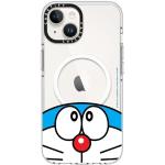 CASETiFY Transparente Schutzhülle für iPhone 14, Doraemon Co-Lab, vergilbt nicht, 2 m Fallschutz, kompatibel mit Magsafe, Doraemon – Transparent