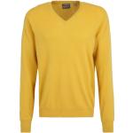 Gelbe Melierte V-Ausschnitt Kaschmir-Pullover aus Kaschmir für Herren Übergrößen für den für den Herbst 