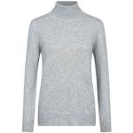 Graue Rollkragen Kaschmir-Pullover aus Wolle für Damen Größe S 