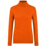 Orange Rollkragen Kaschmir-Pullover aus Wolle für Damen Größe S 