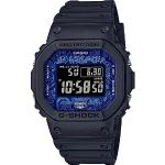 Reduzierte Schwarze Wasserdichte Casio Solar Kunststoffarmbanduhren mit Digital-Zifferblatt mit Funksteuerung mit Kunststoff-Uhrenglas mit Kunststoffarmband für Herren 
