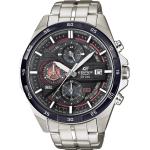 Silberne Casio Edifice Chronometer Armbanduhren aus Edelstahl mit Chronograph-Zifferblatt 
