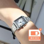 Silberne Casio Classic Quadratische Quarz Damenarmbanduhren mit Mineralglas-Uhrenglas 