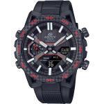 Reduzierte Schwarze Casio Edifice Smartwatches aus Kunststoff mit Bluetooth mit Mineralglas-Uhrenglas für Herren 