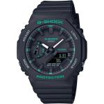 Anthrazitfarbene Casio G-Shock Runde Quarz Herrenarmbanduhren mit Analog-Digital-Zifferblatt mit Alarm mit Mineralglas-Uhrenglas 