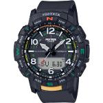 Schwarze Wasserdichte Armbanduhren mit Chronograph-Zifferblatt mit Barometer zum Outdoorsport 