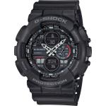 Schwarze Wasserdichte Casio G-Shock Quarz Herrenarmbanduhren Dornschließe mit Analog-Zifferblatt stoßfest mit Mineralglas-Uhrenglas 