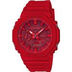 Rote Retro Wasserdichte Casio G-Shock Quarz Herrenarmbanduhren mit Digital-Zifferblatt stoßfest mit Mineralglas-Uhrenglas 